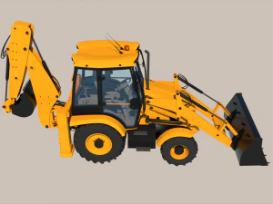 Backhoe Loader 3D Model