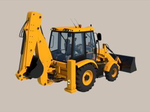 Backhoe Loader Modelo 3D