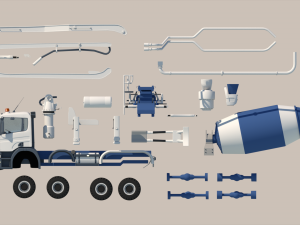 Concrete Mixer 3D Модель