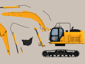 Excavator 3D Model
