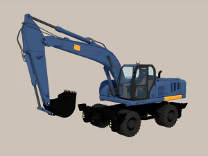 Medium Excavator 3D Model