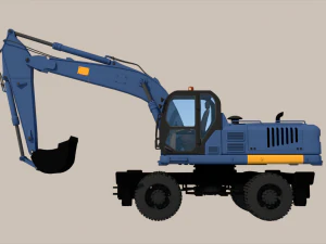 Medium Excavator 3D Model
