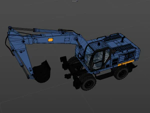 Medium Excavator 3D Model