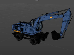 Medium Excavator 3D Model