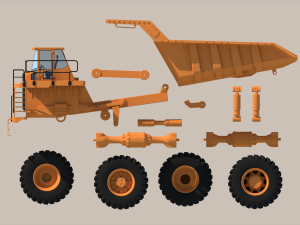 Mining Truck Model 3D