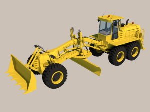 Motor Grader 3D Model