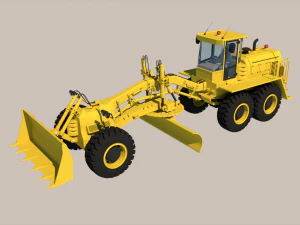 Motor Grader 3D Model