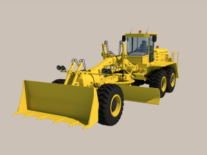 Motor Grader 3D Model