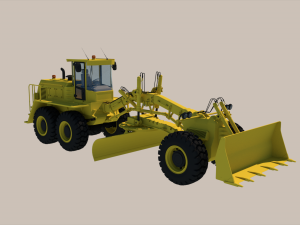 Motor Grader 3D Model