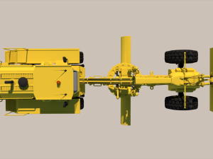 Motor Grader 3D Model