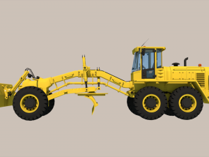 Motor Grader 3D Model