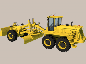 Motor Grader 3D Model