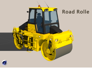 Asphalt roller Modèle 3D