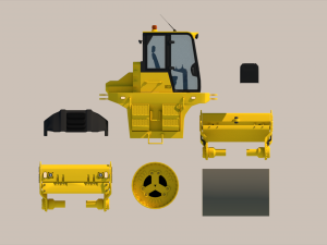 Asphalt roller 3D 모델