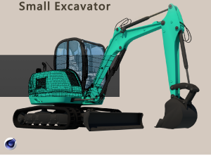 Small Excavator 3D Model