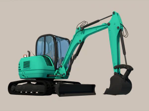 Small Excavator 3D Model