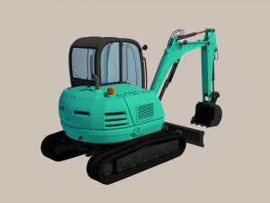 Small Excavator 3D Model