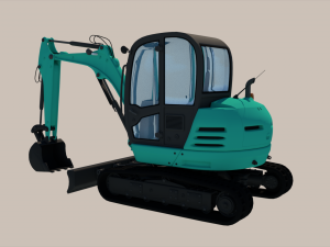 Small Excavator 3D 模型