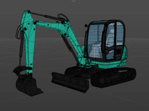 Small Excavator 3D Model