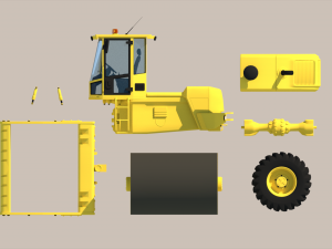 Road Roller 3D Модель