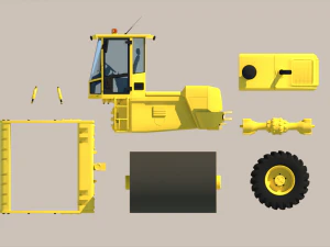 Road Roller 3D Model