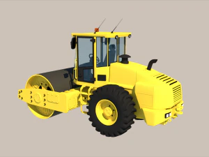 Road Roller 3D Model