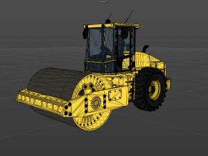 Road Roller 3D Model