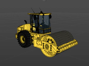 Road Roller 3D Model