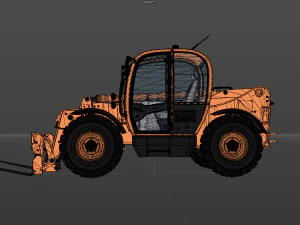 Teleskoplader 3D Modell