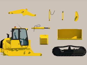 Construction Machinery 3D Model