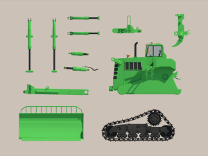 Track Tractor Model 3D