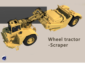 Wheel tractor-scraper 3D मॉडल