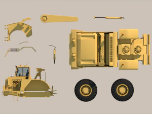 Wheel tractor-scraper 3D Model