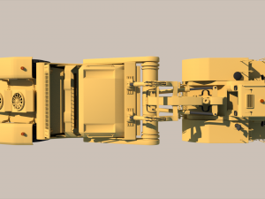 Wheel tractor-scraper Modelo 3D