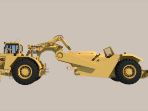 Wheel tractor-scraper 3D Model