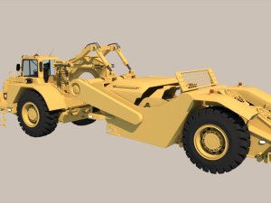 Wheel tractor-scraper Modelo 3D