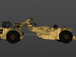 Wheel tractor-scraper Modelo 3D