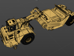 Wheel tractor-scraper Modelo 3D