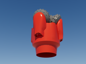 Tricone Drill Bits for Rock Drilling Modello 3D