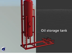 석유 저장 탱크 3D 모델