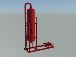Oil storage tank 3D Model