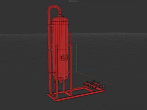 Oil storage tank 3D Model