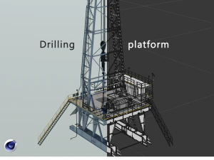 Bohrplattform 3D Modell