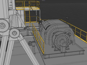 Drilling platform 3D Model