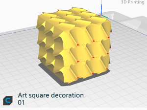 Art square decoration01 Modèle 3D