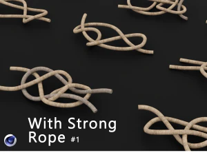 Modelo de n&oacute; N&oacute; de corda forte 1 Modelo 3D