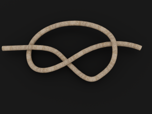 Knot model Strong Rope Knot 1 3D 모델
