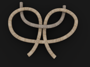 Knot model Strong Rope Knot 1 3D 모델