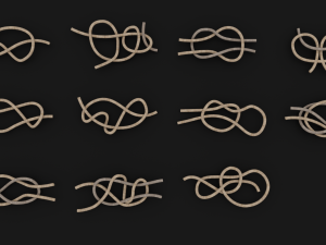 Knot model Strong Rope Knot 1 3D 모델