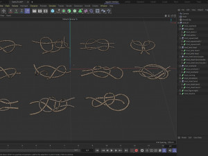 Knot model Strong Rope Knot 1 3D 모델
